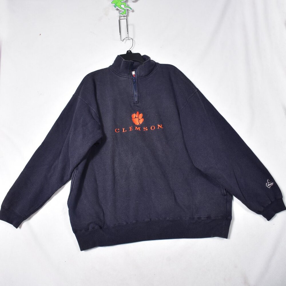 Clemson Tigers Men's Size XL Midwest Embroidery Navy Blue Sweatshirt Pockets
